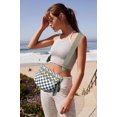 thumbnail image 5 of Small Crossbody Diaper Bags Mini Checkered Fanny Pack Diaper Bag For Baby Travel, Nylon Crossbody Bum Bags,  Dark Green, 5 of 5