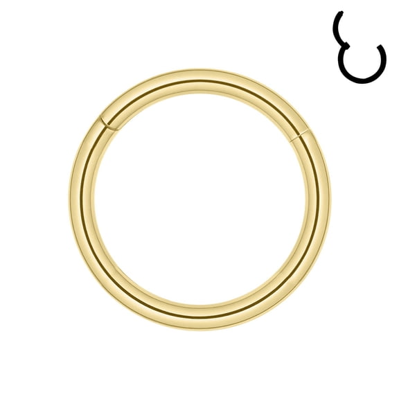 QQTDFG 1 Pc Stainless Steel Septum Ring Hoop Cartilage Earrings Nose Piercing Jewelry-Gold-20g 9mm