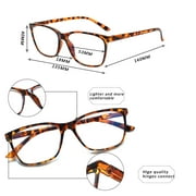 BONCAMOR 5 Pack Reading Glasses for Women Blue Light Blocking Spring Hinge Fashion Print Reader