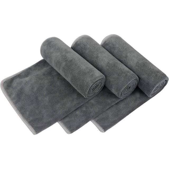 Toalla de Microfibra Sailing para Gimnasio, Toalla Deportiva, Secado Rápido, Ligera, Ultra Suave, Súper Absorbente, 30 x 70 cm, Paquete de 3, Gris