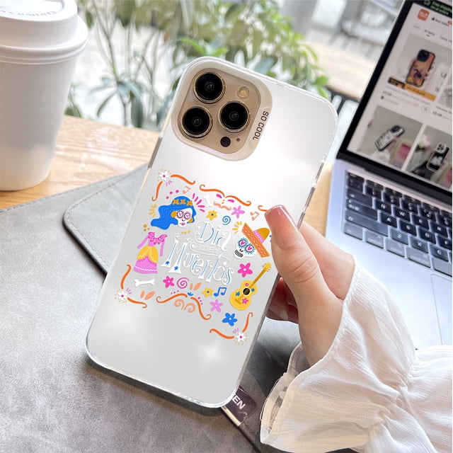 ¡Agregue un toque de color a su iPhone 15 Pro Max 14 13 12 Pro 11 con esta funda para teléfono plateada de doble capa mate con gráficos vibrantes!