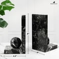 thumbnail image 6 of Radicaln Black Marble Bookends 8" – Premium Desk Organizers, Elegant Office Décor, Sturdy Book Support for Bookcshelves & Book Ends for Living Rooms, 6 of 6