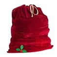 thumbnail image 2 of GUOOL Santa Claus Gift Bag with Drawstring Velvet Christmas Bag Durable Storage Bag Large Santa Gift Sack for Party Favors Festival Red, 2 of 9