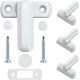 thumbnail image 1 of 4 Serrure De Fentre-alliage De Zinc-4pcs Blanc Verrou De Porte-scurit Domestique Pour Divers Porte Fentre- Scurit De Maison, 1 of 5