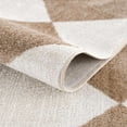 thumbnail image 5 of BoutiqueRugs Ulric Contemporary Runner Rug - Machine Washable - Cream, Brown - 2'7" x 7'3" Runner, 5 of 13