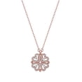 thumbnail image 2 of 2 in 1 Four Leaf Clover Pendant Necklace Convertible Heart Shaped Cubic Zirconia Charm Jewelry for Women Valentine's Day Gift, 2 of 8