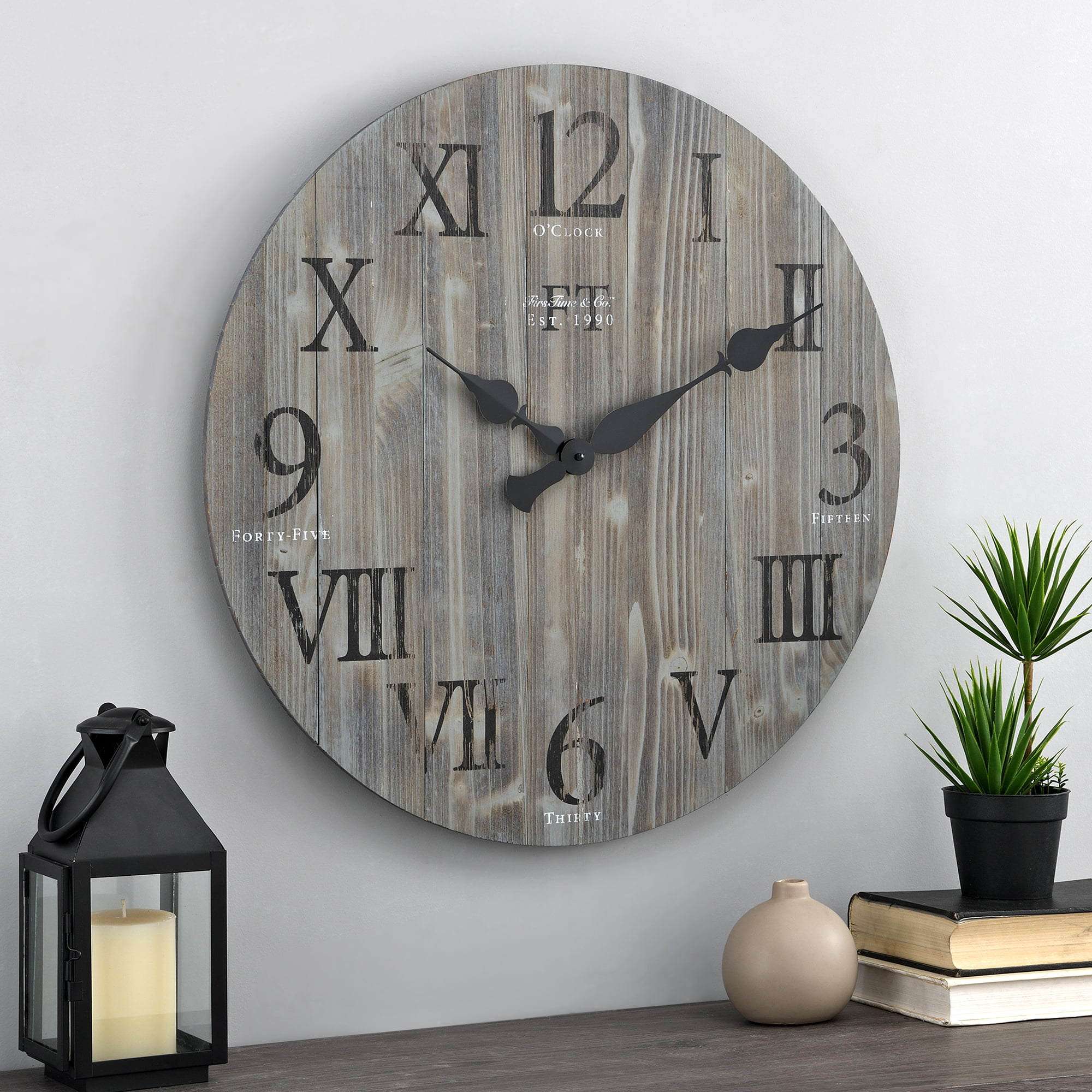 Rustic wood clock