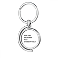 thumbnail image 1 of I Am The Smartest Man Art Deco Fashion Rotating Keychain Metal Keyring Holder, 1 of 2