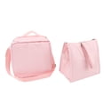 thumbnail image 1 of Bolso de Hombro para el Almuerzo, Bolsas de Almuerzo aisladas de pu Pus resistentes al agua de color rosa con correa parabebidas para bebidas, 1 of 7