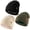 Black+beige+green, variant on 3 Pack Womens Winter Warm Satin Lined Beanie Hats Silk Lining Unisex Knit Slouchy Caps