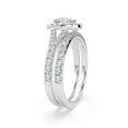 thumbnail image 3 of 1 1/3 Carat TW Women's Moissanite and Natural Diamonds Bridal Set in 10k White Gold, Size 6, 3 of 4