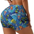 thumbnail image 2 of Fotbe Hawaiian Style Seamless Shorts, Womens Workout Shorts High Waist Stretch Booty Short for Gym/Yoga/Running/Biking-X-Large, 2 of 9