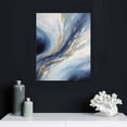 thumbnail image 4 of Nawypu Framed Gold And Blue Abstract Canvas Wall Art For Living Room- Blue River and Mountain  For Bedroom-Large Gold Wall Decor for Office Kitchen  Ready To Hang, 4 of 4