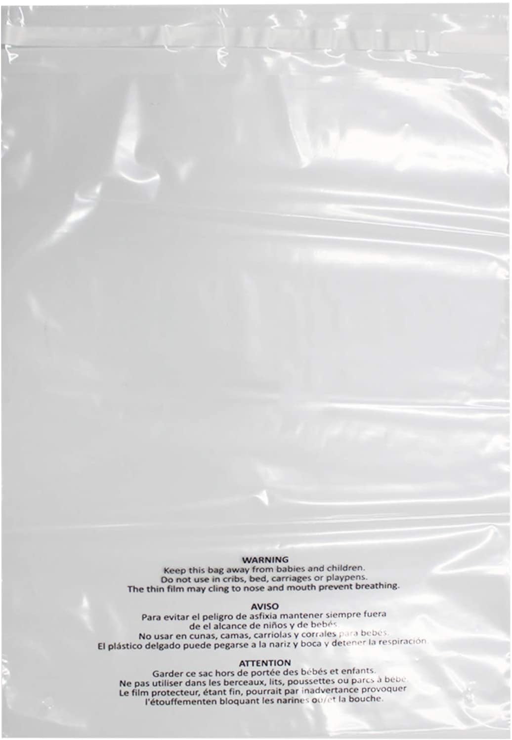 4000 Bags of 10x13 Clear Suffocation Warning Self Sealing FBA Bag 