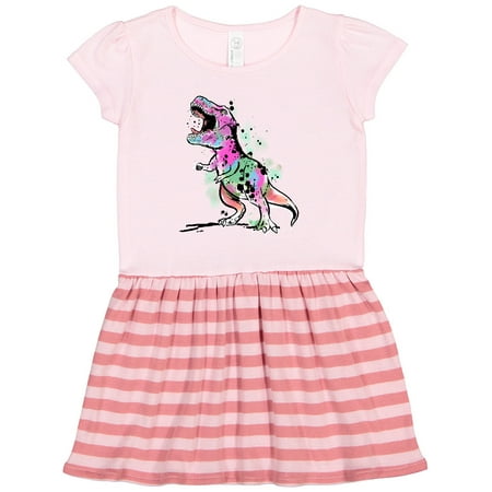 

Inktastic Graffiti Paint Splatter T-Rex Gift Toddler Girl Dress