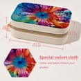 thumbnail image 5 of tie dye Velvet Travel Organizer with Removable Compartment - Portable Jewelry Necklace Organizer Box - Gift, 5 of 7