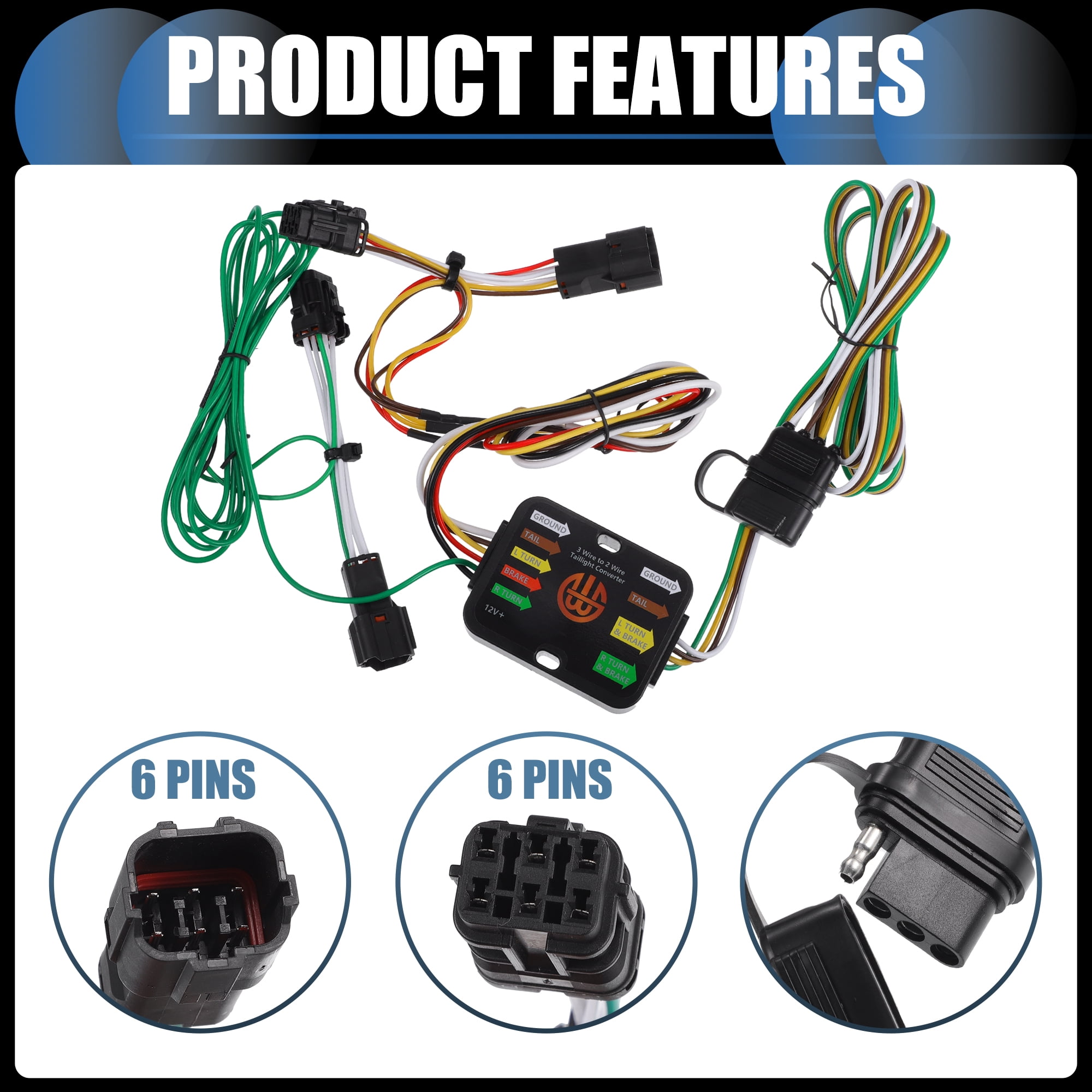Unique Bargains Vehicle 4-Pin Trailer Wiring Harness Kit, for Hyundai Tucson 2010-2018