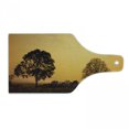 thumbnail image 1 of Tree Cutting Board, Desert Tree on Sunset Sunny Hot Summer Day Safari Horizon Scenery Picture Print, Decorative Tempered Glass Cutting and Serving Board, Wine Bottle Shape, Orange Brown, by Ambesonne, 1 of 1