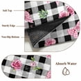 thumbnail image 6 of Valentine's Day Area Rugs 5'x7', Washable Small Throw Rugs for Laundry Room Playroom, Spring Roses Pink Bows Black White Plaid Indoor Outdoor Rug Non-Slip Low Pile Carpet Runner Reversible Floor Mats, 6 of 8
