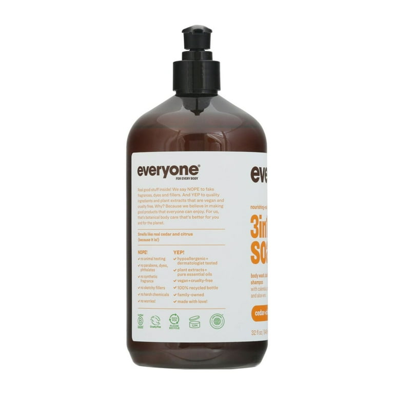 Everyone, 3-in-1 Soap for Men, Cedar & Citrus, 32 Oz - Walmart.com