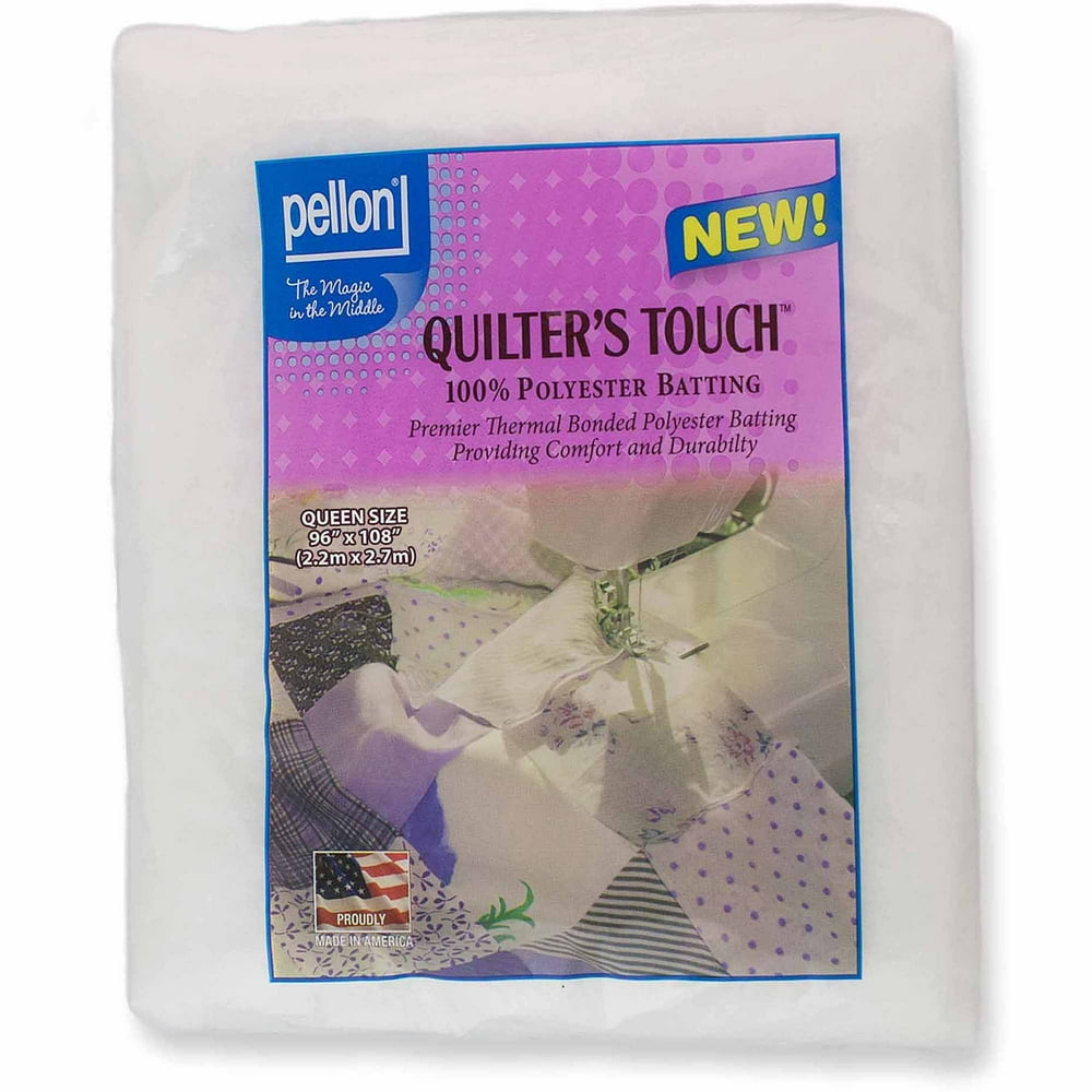 Pellon Polyester Quilting Batting, White Precut Packages Walmart