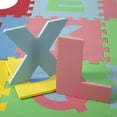 thumbnail image 6 of Easy Playhouse Soft Foam Floor Puzzle Tiles for Children, Non-toxic EVA 36 Interlocking Foam Tiles with 24 Borders for Playroom, Nursery or Gym, Numbers and Letters, 6 of 10