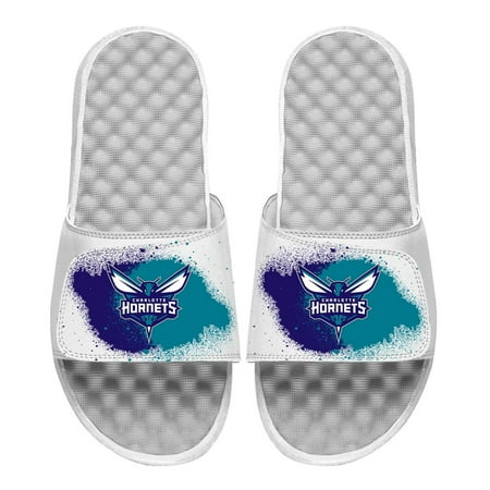 

Youth ISlide White Charlotte Hornets Spray Paint Slide Sandals