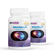 2 Pack Brainalin, promotes mental clarity & cognitive functions-60 Capsules x2