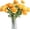 Yellow, variant on 5PCS Artificial Ranunculus Flowers with Real Touch Stem Silk Ranunculus Flowers for Household Arrangement,20inch