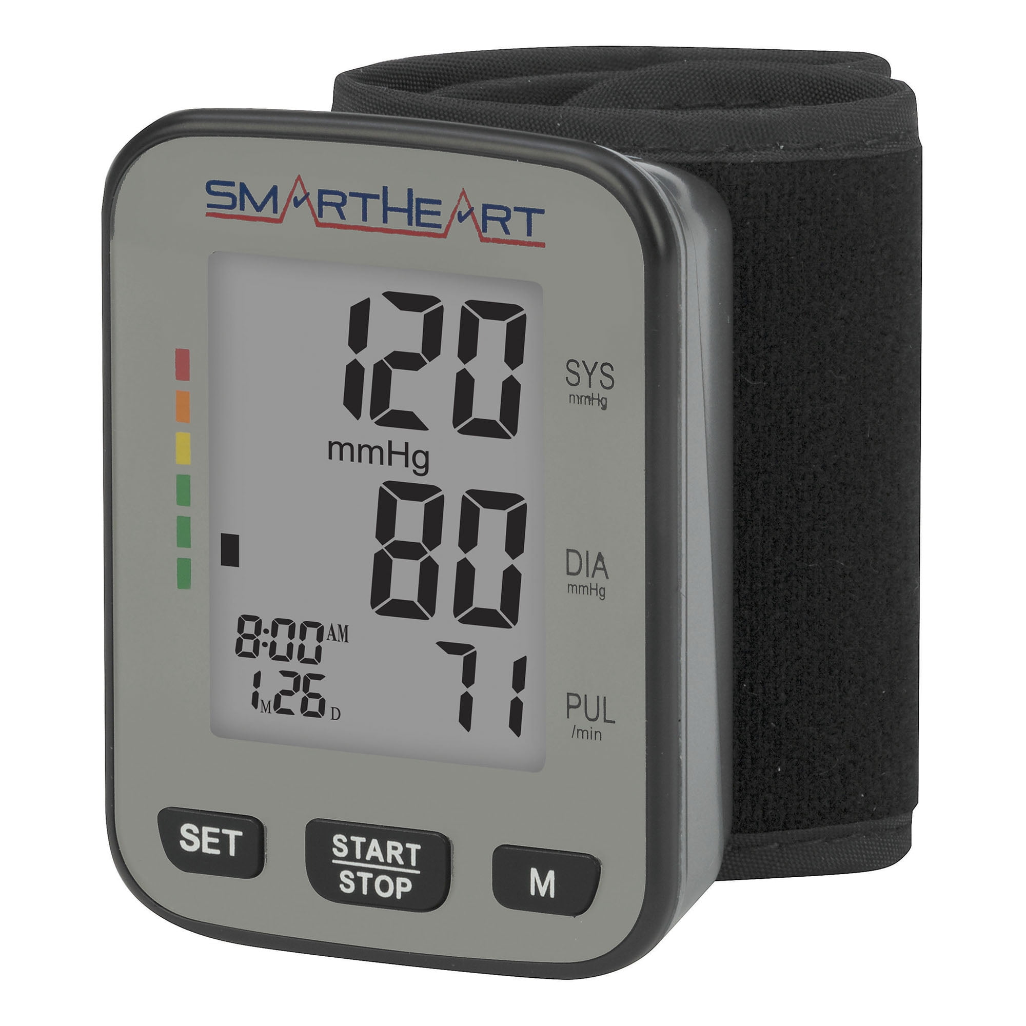 Heartsmart SmartHeart Blood Pressure Monitor | Adult Wrist Cuff | Talking  English Spanish Audible Instructions and Results | 2-Person Memory (01-743T)