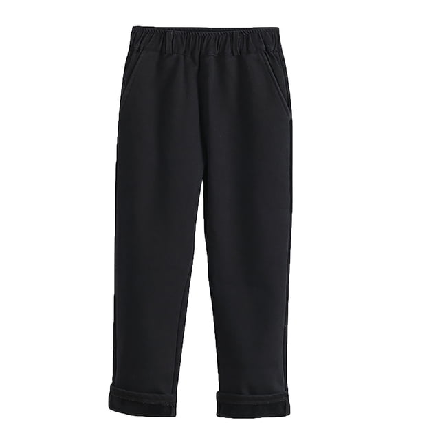 Pantalon d'Uniforme pour Garçon, Pantalon Droit avec Poches, Pantalon Chino à Enfiler, Pantalon Extensible, Pantalons pour Garçons, Tenues de Rentrée Scolaire, 6-7 Ans, Taille de Pantalon pour Garçons