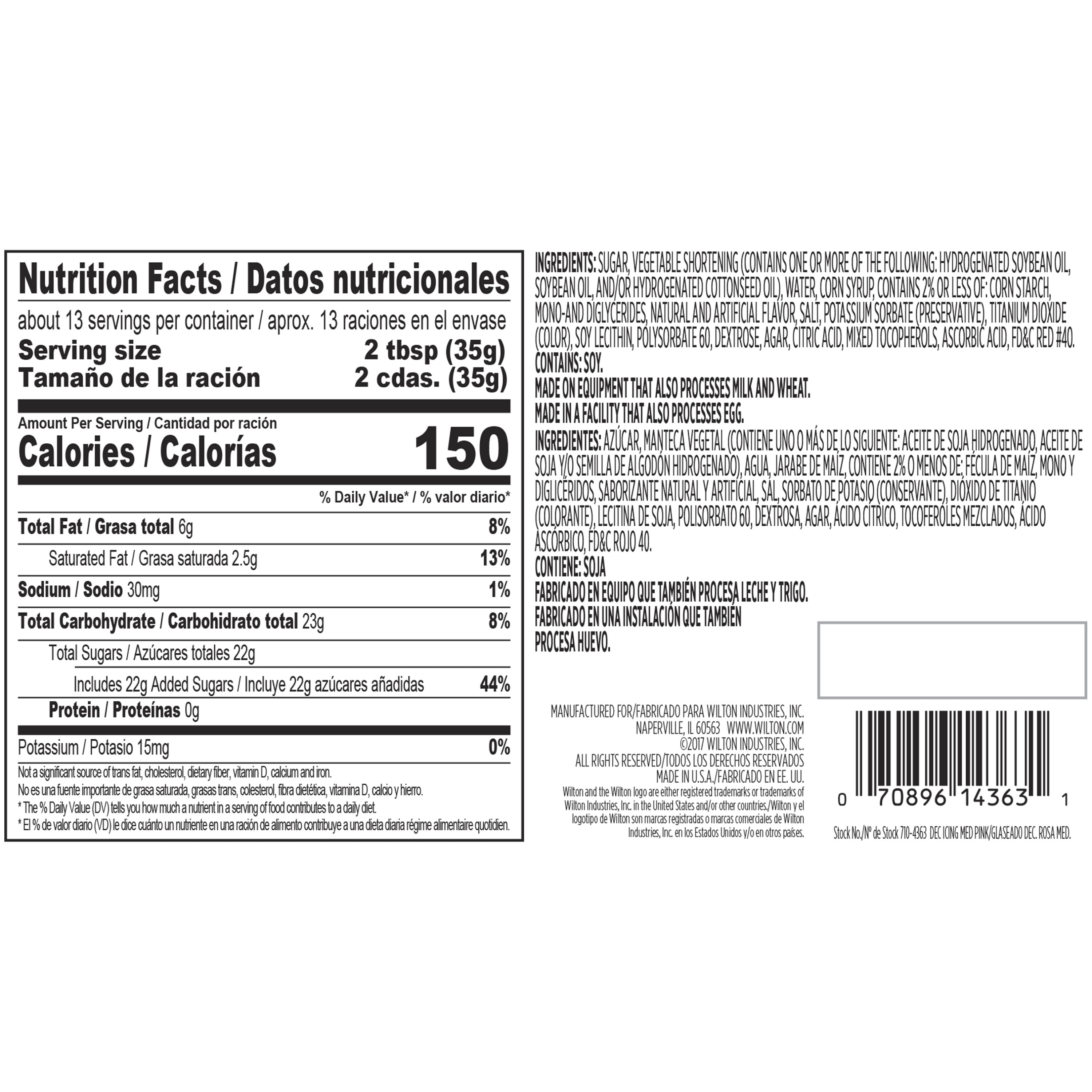 Wilton Ready-to-Use Medium Consistency Pink Buttercream Frosting, 16 oz. Tub