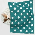thumbnail image 6 of Rocae White Polka Dots With Teal Background for Pet Blanket Dog Blanket Cat Blanket Soft Sleep for Small Medium Pet-Small, 6 of 8