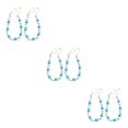 thumbnail image 4 of mmirethe Ensemble Tendance de 2 Tiebacks de Rideaux de Perles de Bois d'Inspiration Bohème Rideaux Holdbacks Bleu 52cm 3Set, 4 of 6