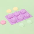 thumbnail image 6 of Meiiso Mould, Silicone Cake Mold 6 Even Round 3 Kinds of Flower Handmade Mold Diy Baking Mold, Biscuit Moulds, 10.14*5.85*2.34In, 1*Mold, 6 of 9