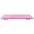thumbnail image 6 of GoDecor 4.5' Folding Gymnastics Mat, 4.5' x 2' x 1.2"PU Leather Tumbling Mats,Pink, 6 of 8