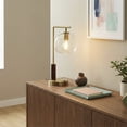 thumbnail image 2 of Fuska Glass Globe Metal Table Lamp with Antique Brass Finish, 2 of 8