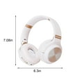 thumbnail image 2 of Bluetooth Headphones Over Ear, 65 Hours Playtime Wireless Headphones with Microphone, Foldable Lightweight Headset with Deep Bass,HiFi Stereo Sound for Travel Work Cellphone, 2 of 6