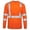 Orange, variant on High Visibility Safety Shirts for Men Long Sleeve Crewneck Solid Color Reflective Construction Work Blouse Tops Green