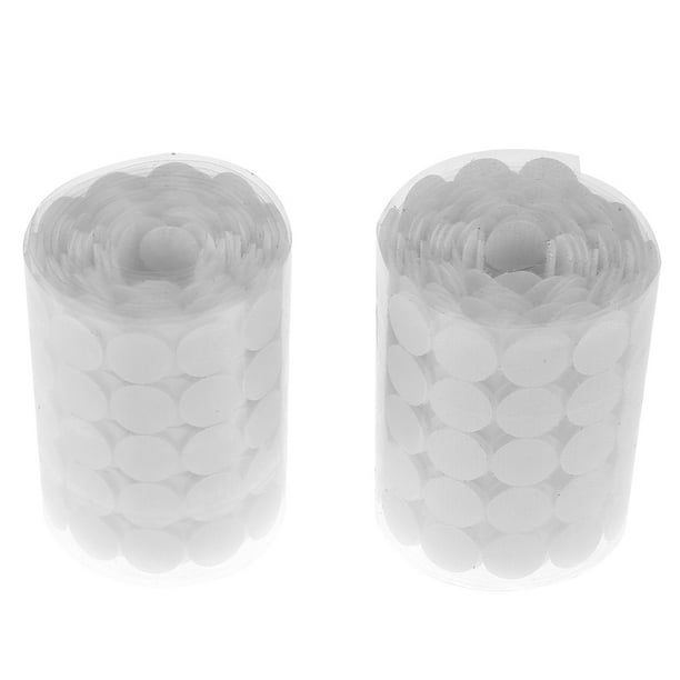50 Pares Cinta Autoadhesiva Con Adhesivo Puntos Redondos (blanco 20 Mm)