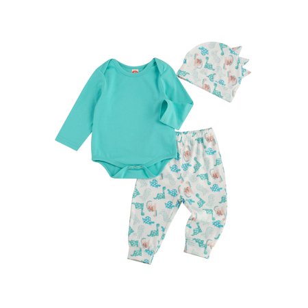 

One opening Kid s Romper Suit Round Neck Romper Elastic Head Long Pants Hat