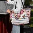 thumbnail image 7 of Gaeub Bird and Floral Beach Travel Bag, Multi-Pocket Beach Bag, Summer Vacation Bag, Beach Essentials Tote, 7 of 7
