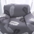 thumbnail image 3 of Shanna Stretch Sofa Slipcover Non Slip Couch Covers for 1 2 3 4 Seater and Sectional Couch, Sofa Furniture Protector(1 Seater,Black Feather Leaf), 3 of 8