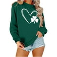 thumbnail image 2 of cfhntfmh St.Patrick's Day Shirt for Women Soft Fashion Printed Crewneck Long Sleeve Pullover Tees Casual Loose Tops Gift, 2 of 4