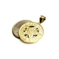 thumbnail image 5 of 14k yellow Gold 0.98" Round Tetragrammaton Protection Pendant Fine jewelry 5g, 5 of 11