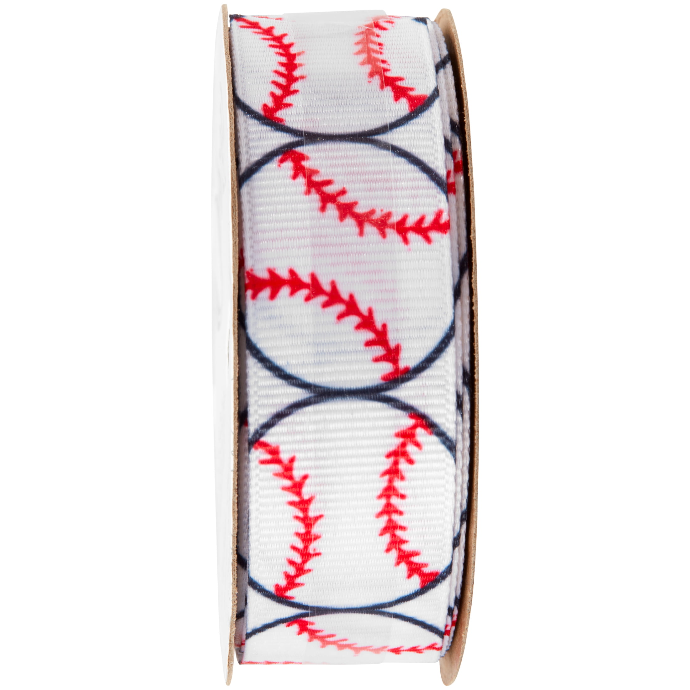 Baseball Printed Grosgrain Ribbon, 3/8 inch - Cheeptrims