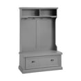 thumbnail image 5 of Crosley Furniture Seaside Coastal Wood Hall Tree in Distressed Gray and Chrome, 5 of 14