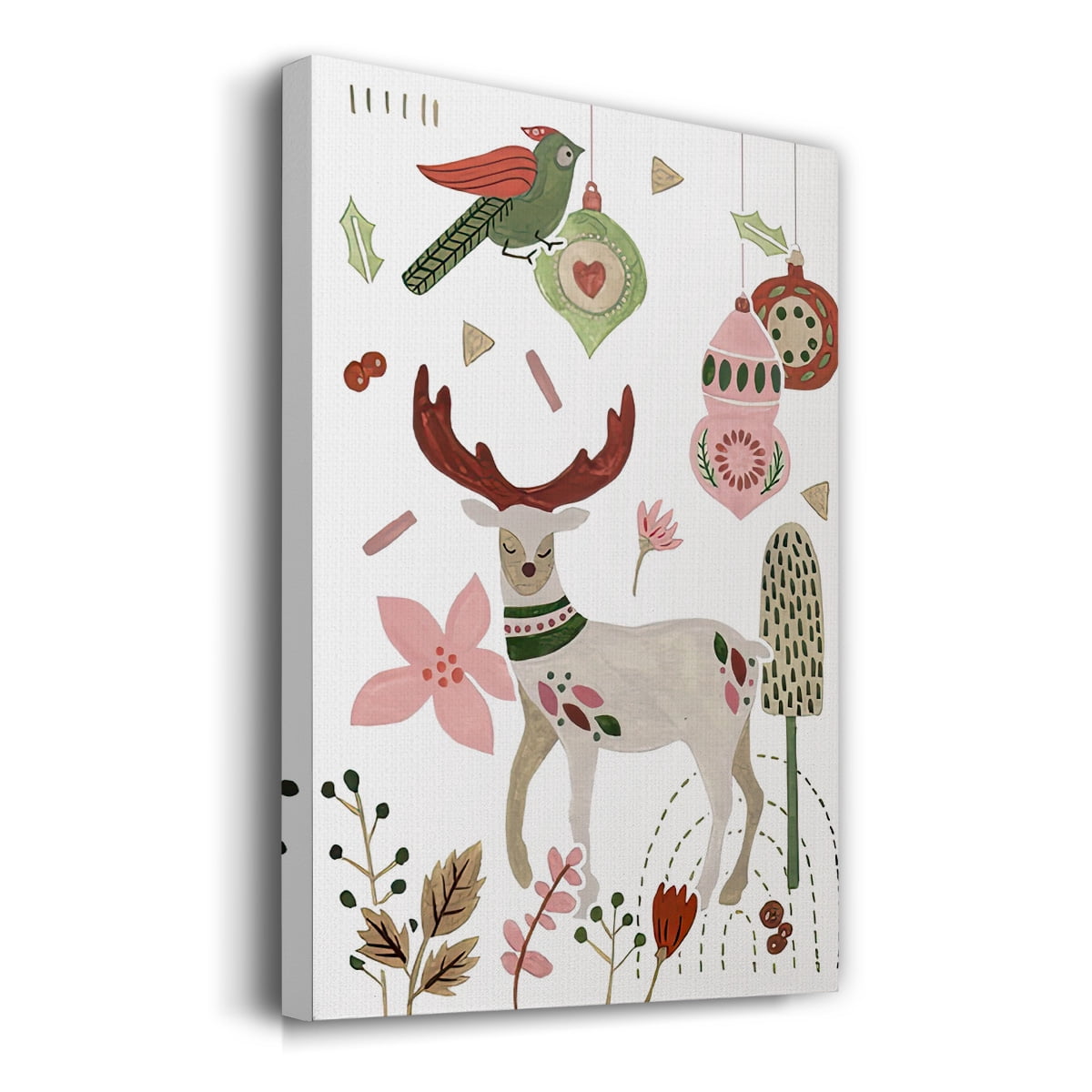 Reindeer Wishes Collection B- Gallery Wrapped Canvas
