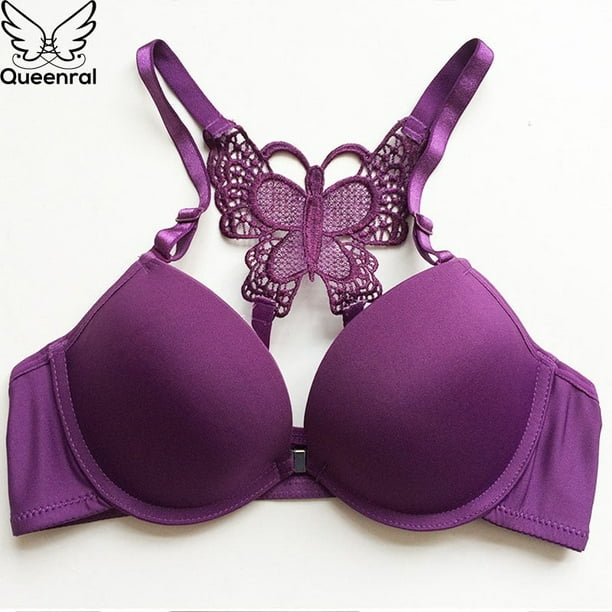 Front Closed Push Up Brassiere Panties Sexy Underwire Bra Set For Women  Underwear Solid Color Female Lingerie Briefs 