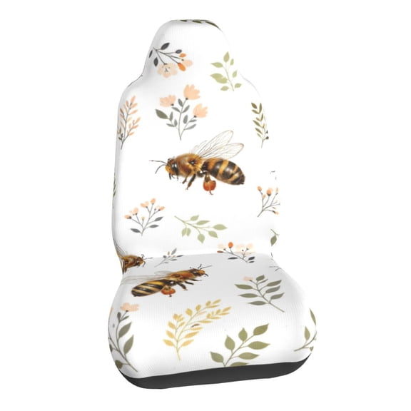 Honey Bee Floral Car Seat Covers Stretch Car Seat Protectors Universal Fit